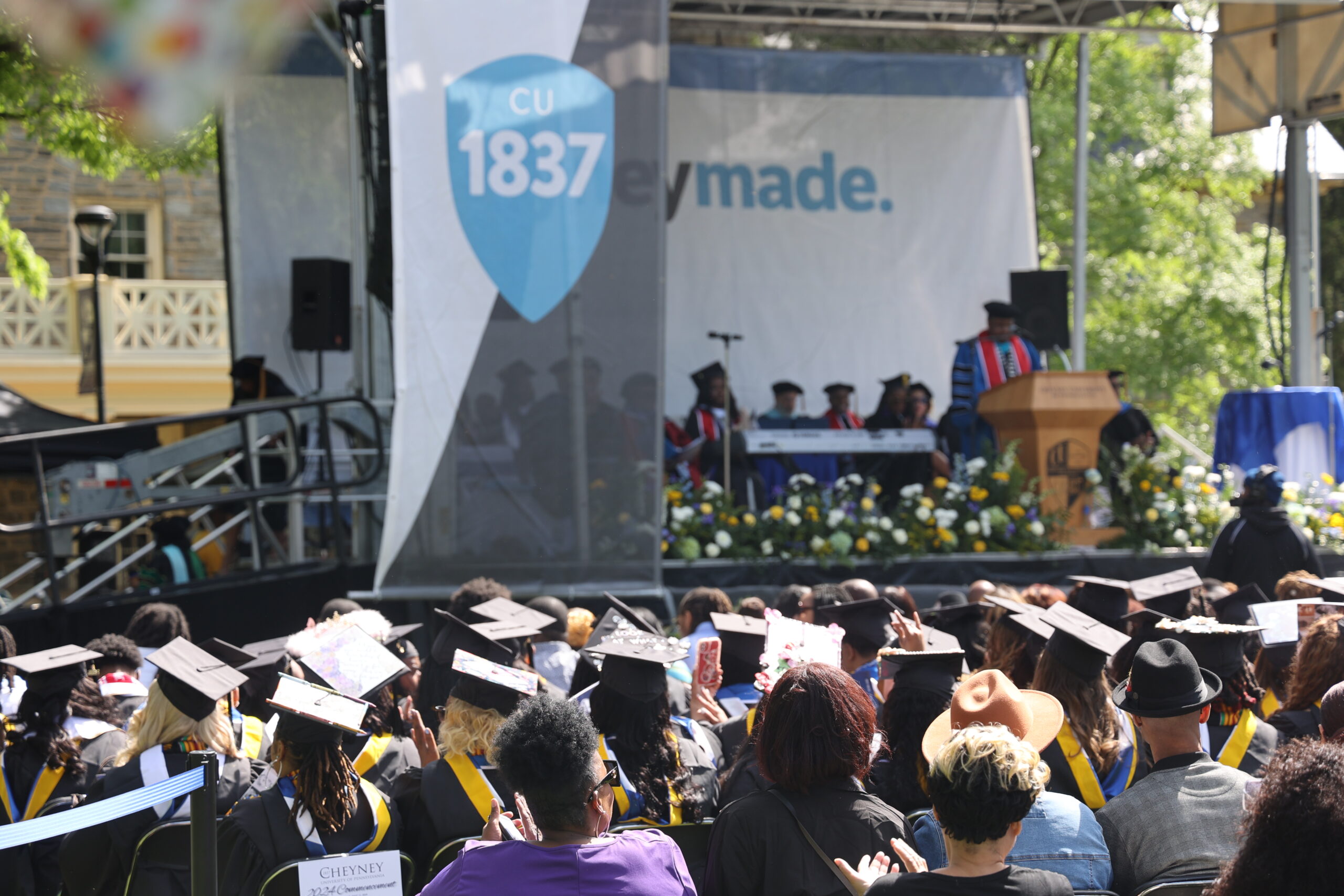 Cheyney Commencement Photo (Crowd + speaker)